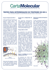 testes para determinação do tropismo do hiv-1
