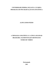 A Tipologia linguística e a língua de sinais brasileira: elementos que