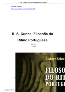 RS Cunha, Filosofia do Ritmo Portuguesa