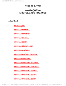 ANOTAÇÕES À EPÍSTOLA AOS ROMANOS : Index.