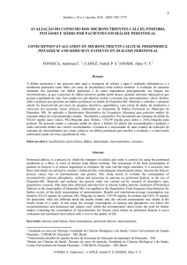 5 AVALIAÇÃO DO CONSUMO DOS MICRONUTRIENTES CÁLCIO