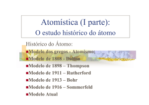 Atomística (parte 1): o estudo histórico do átomo
