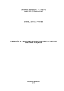 Degradação de paracetamol utilizando diferentes - Unifal-MG