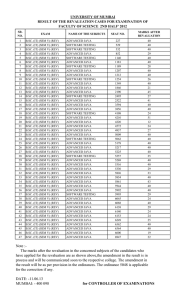 Revaluation List-68 ENGG TYBSC (IT) SEM V 10.04.13