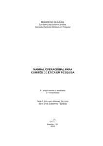 manual operacional para comitês de ética em - PPPG