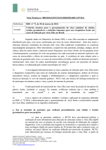 Nota Técnica n.º 008/2016/GSTCO/GGMED/DIARE/ANVISA