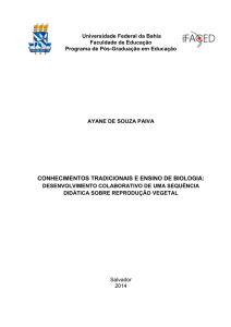 conhecimentos tradicionais e ensino de biologia