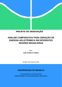 análise comparativa para geração de energia - BDM