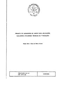 projeto de geradores de vapor para aplicações nucleares