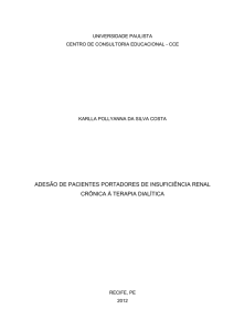 Adesão de pacientes portadores de insuficiência renal crônica