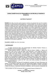 características do pensamento de michele federico sciacca