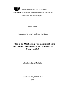 Plano de Marketing Promocional para um Centro de