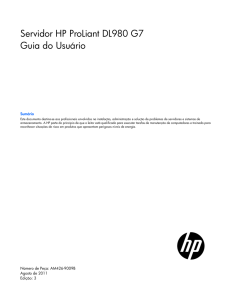 Servidor HP ProLiant DL980 G7 - Guia do Usuário