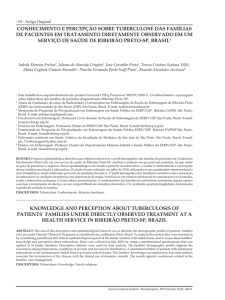 conhecimento e percepção sobre tuberculose das famílias