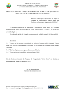Resolução nº005/2012 - Normas para proficiência em