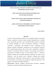 educação para o desenvolvimento sustentável ou sociedades