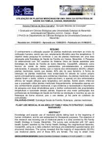 utilização de plantas medicinais em uma área da estratégia de