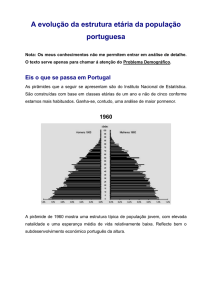 A evolução da estrutura etária da população portuguesa.