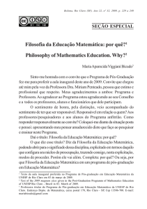 Filosofia da Educação Matemática