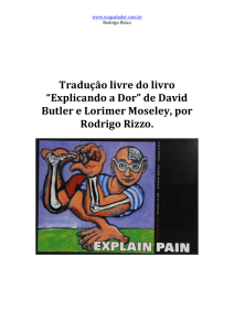 Tradução livre do livro “Explicando a Dor” de David