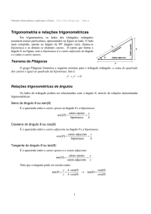 Funções trigonométricas - Unifal-MG