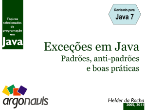Exceções em Java