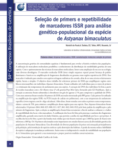 Seleção de primers e repetibilidade de marcadores ISSR para