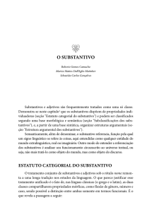 O SUBSTANTIVO - Editora Contexto