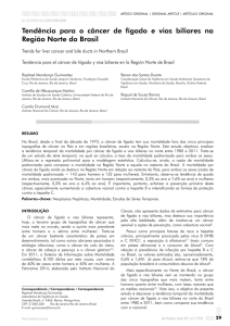 Tendência para o câncer de fígado e vias biliares na Região Norte