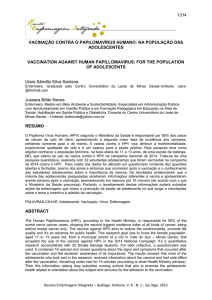 1314 vacinação contra o papilomavírus humano: na