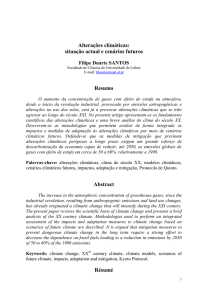 Alterações climáticas: situação actual e cenários futuros