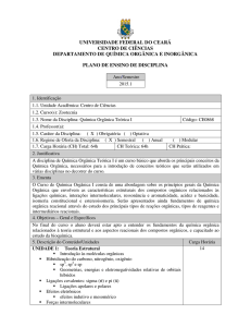 Química orgânica teórica I - Universidade Federal do Ceará