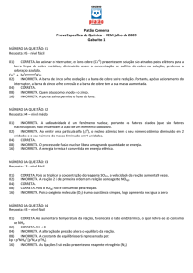 Platão Comenta Prova Específica de Química – UEM julho de 2009