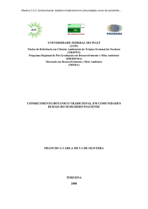 UNIVERSIDADE FEDERAL DO PIAUÍ CONHECIMENTO