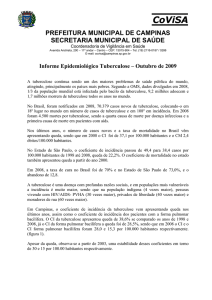 Informe Epidemiológico Tuberculose