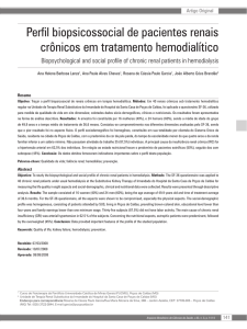 Perfil biopsicossocial de pacientes renais crônicos em tratamento