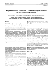 Sangramento retal secundário a carcinoma da próstata: relato de