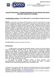 susceptibilidade a antimicrobianos de bactérias