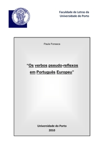 Os verbos pseudo-reflexos em Português Europeu