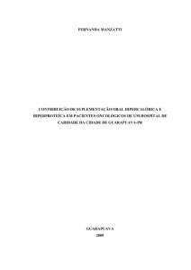 Contribuição de suplementação oral hipercalórica e