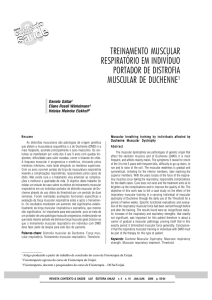 treinamento muscular respiratório em indivíduo portador de distrofia