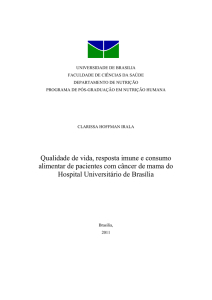 Qualidade de vida, resposta imune e consumo alimentar de