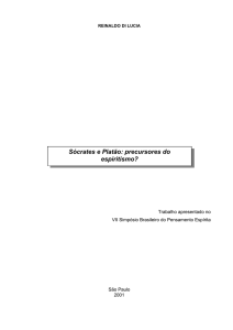 Sócrates e Platão: precursores do espiritismo?