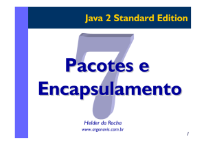 Primeira Aula 1. Introdução aos objetos 2. Como programar em Java