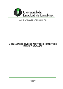 aline marques afonso pinto a educação de jovens e adultos no