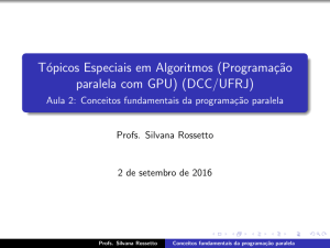 Tópicos Especiais em Algoritmos (Programação paralela com GPU