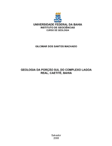 geologia da porção sul do complexo lagoa real - TWiki
