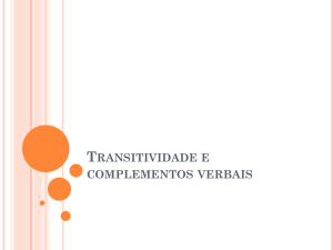 Transitividade e complementos verbais