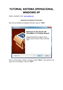 TUTORIAL SISTEMA OPERACIONAL WINDOWS XP