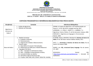 Conteúdo e referência para prova escrita